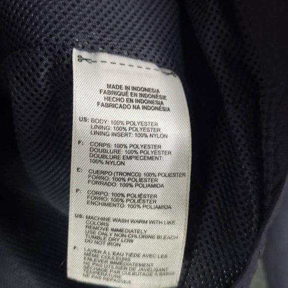 Adidas Mens Jacket Windbreaker Gray Yellow Waist Length Pockets Logo Mock Neck M - Picture 8 of 8